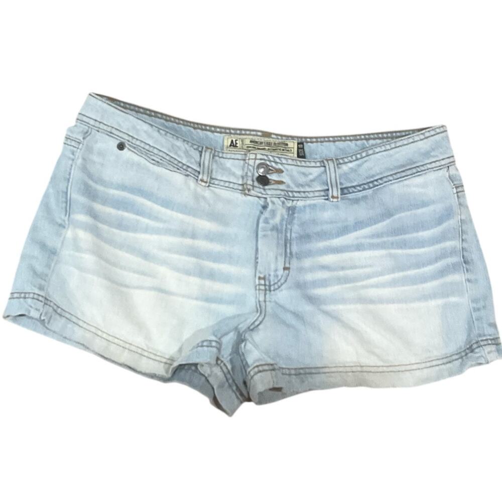 Y2K American Eagle Shorts Women 10 Blue